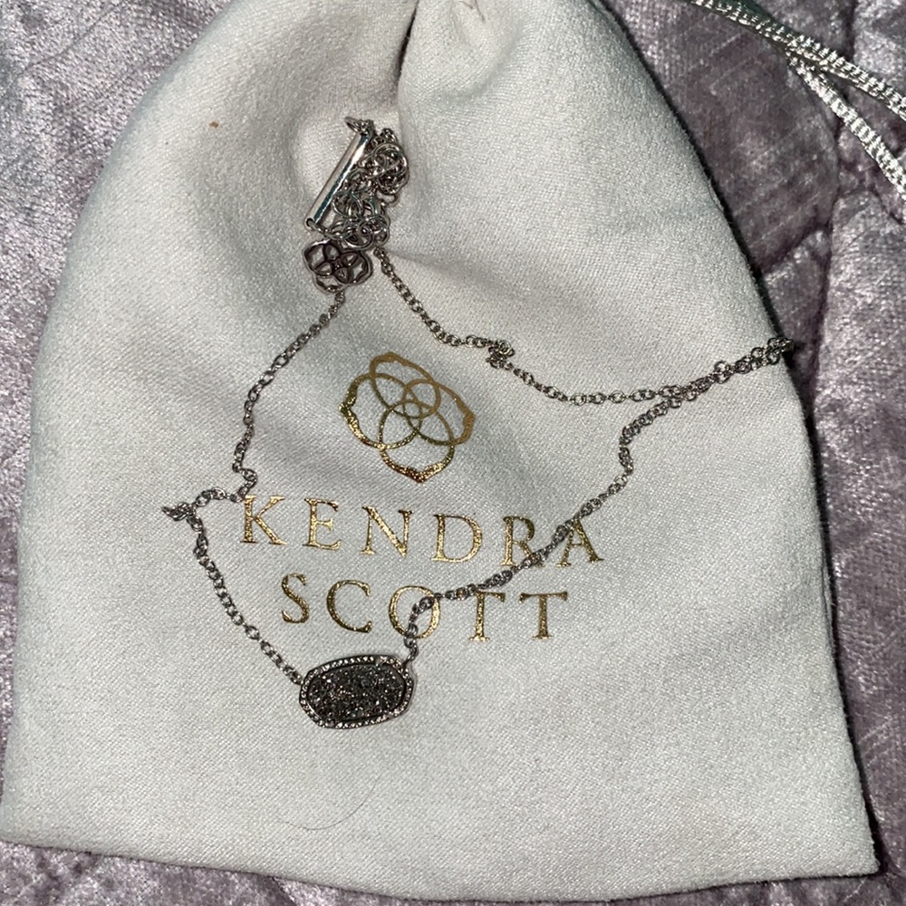 original ks druzy stone necklace